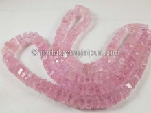 Pink Morganite Far Step Cut Roundelle Beads
